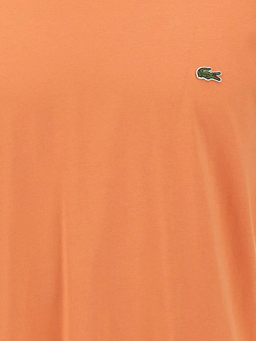 Lacoste Katoenen T-shirt met logopatch Oranje