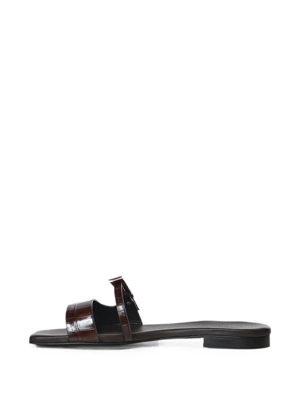 Giuliano Galiano Cocco croc-effect buckle-fastening sandals Bruin
