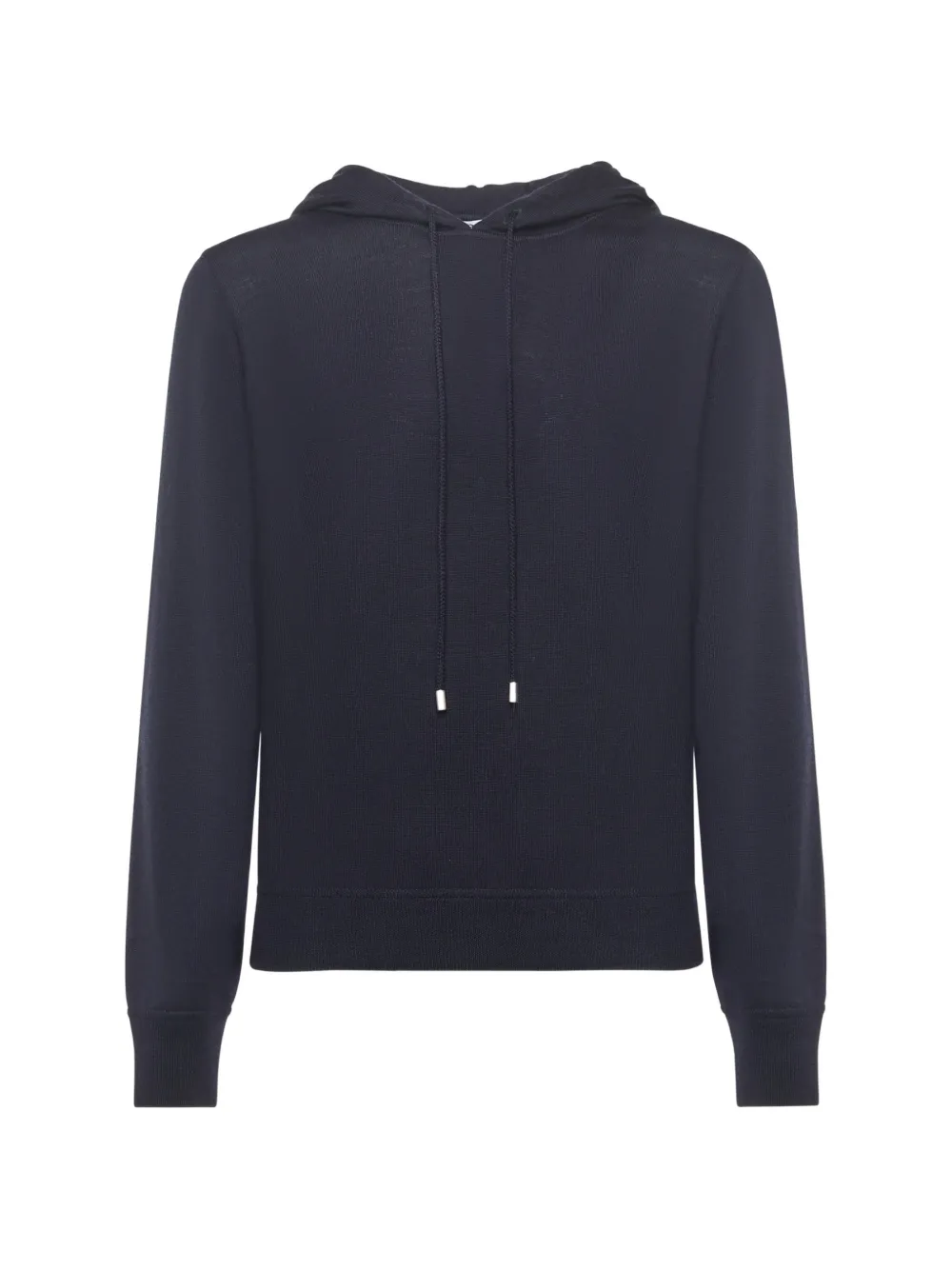 Galiano fine-knit virgin-wool hoodie - Blue