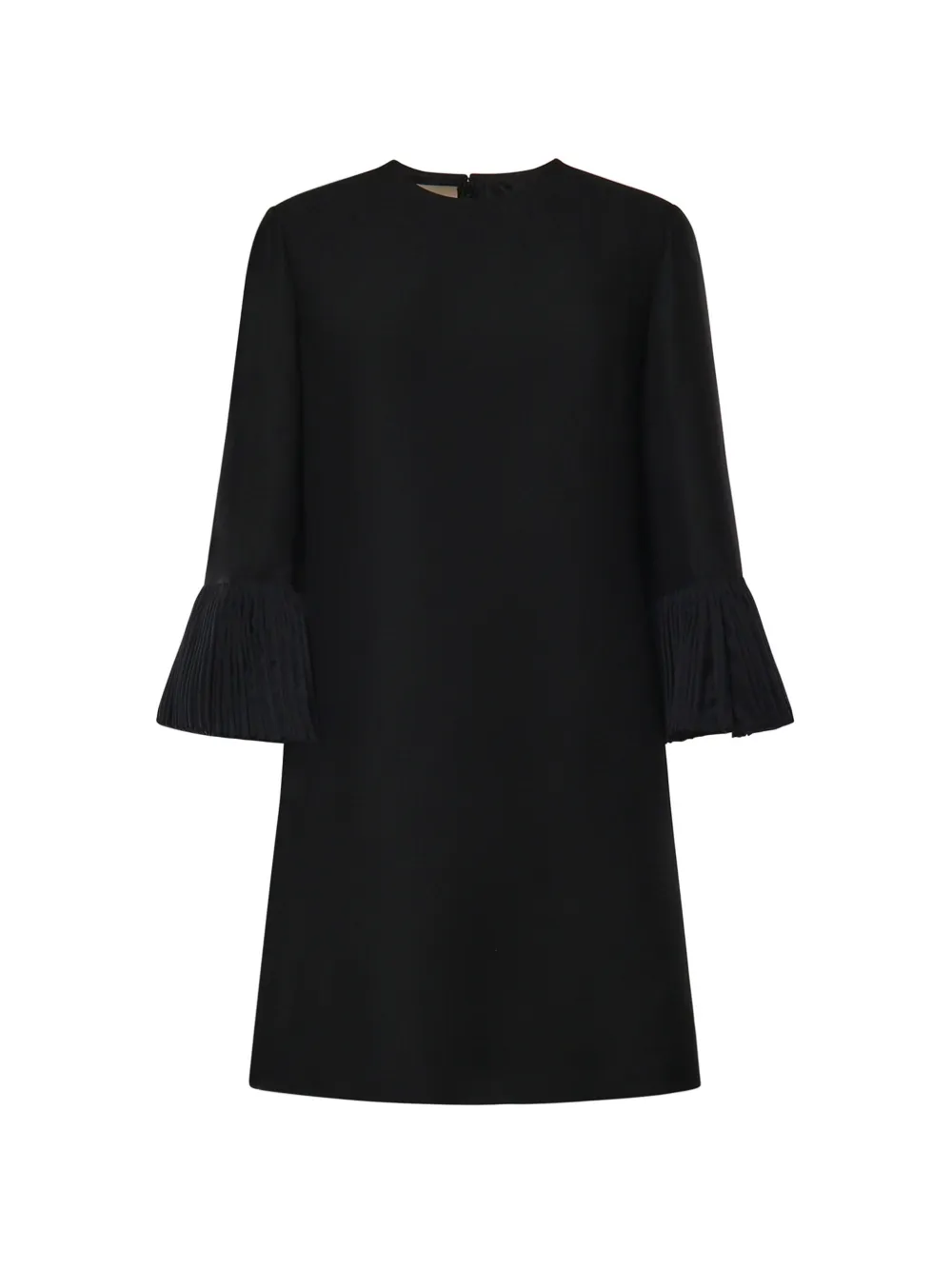 Valentino Garavani pleated-cuff shift mini dress - Nero
