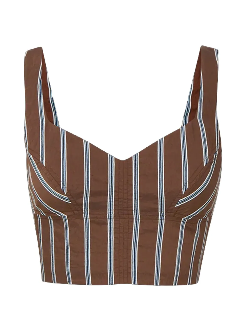 Veronica Beard Vonette striped top - Marrone