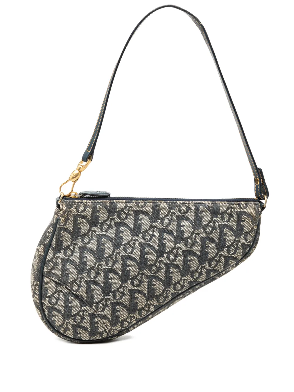Christian Dior Pre-Owned Borsa a spalla Diorissimo Saddle mini in tela 2001 - Blu