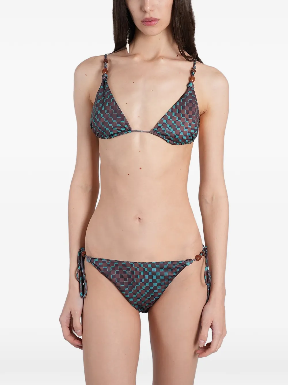 SIEDRES Set bikini con decorazione - Marrone