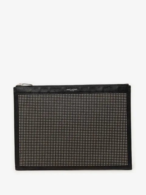 Saint Laurent Pre-Owned 2018 Studded Leather clutch bag