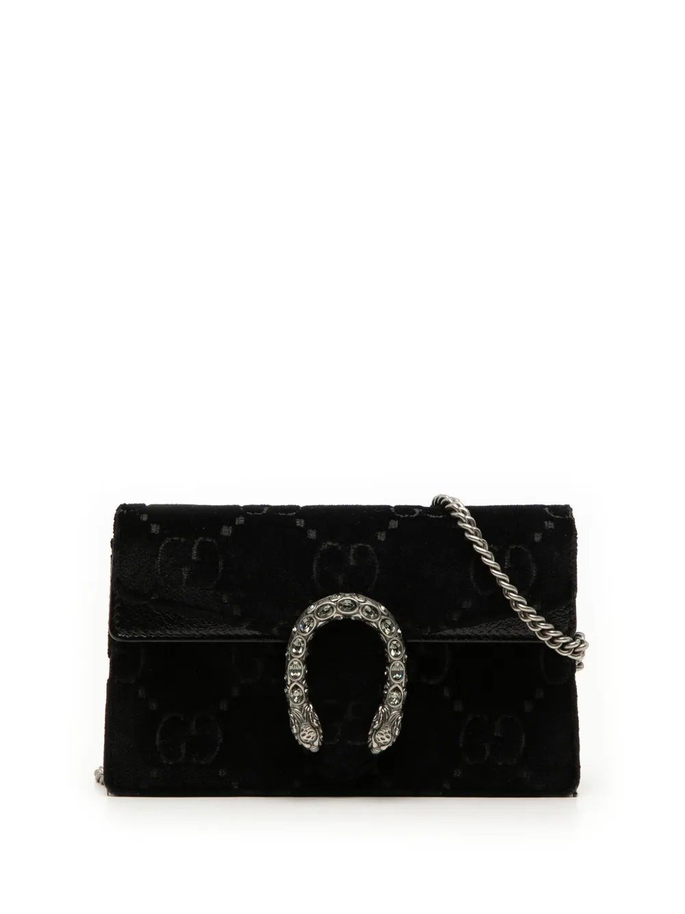Gucci Pre-Owned 2016-2026 Mini GG Velvet Dionysus crossbody bag - Black