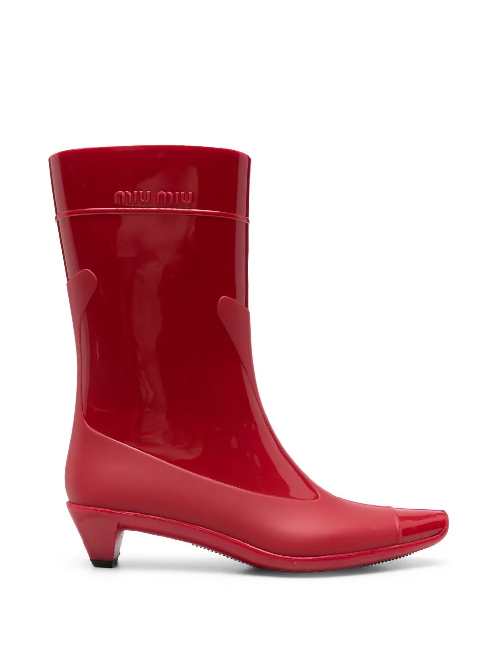 Miu Miu Pre-Owned Stivali con logo goffrato anni 2000 - Rosso