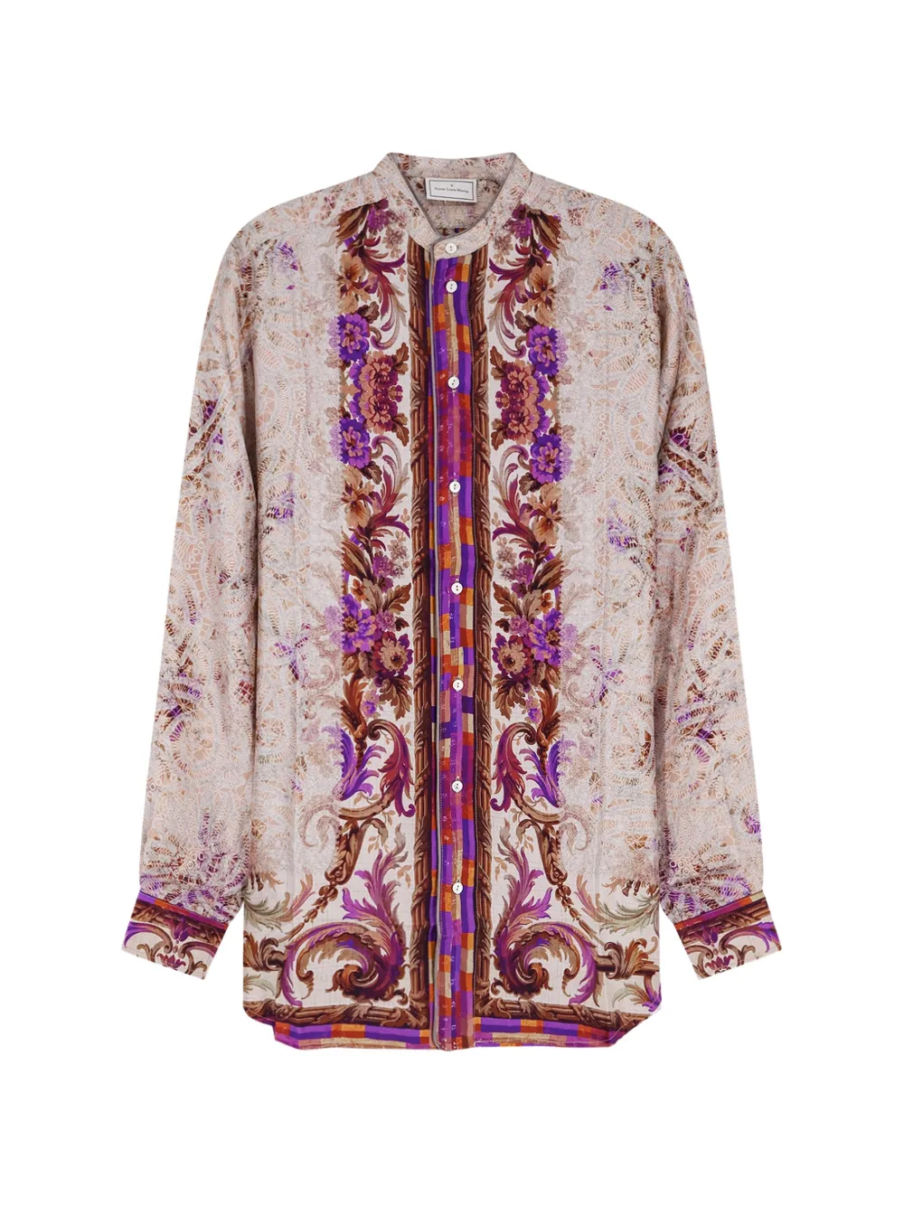 Pierre-Louis Mascia Camicia in seta a fiori - Rosa