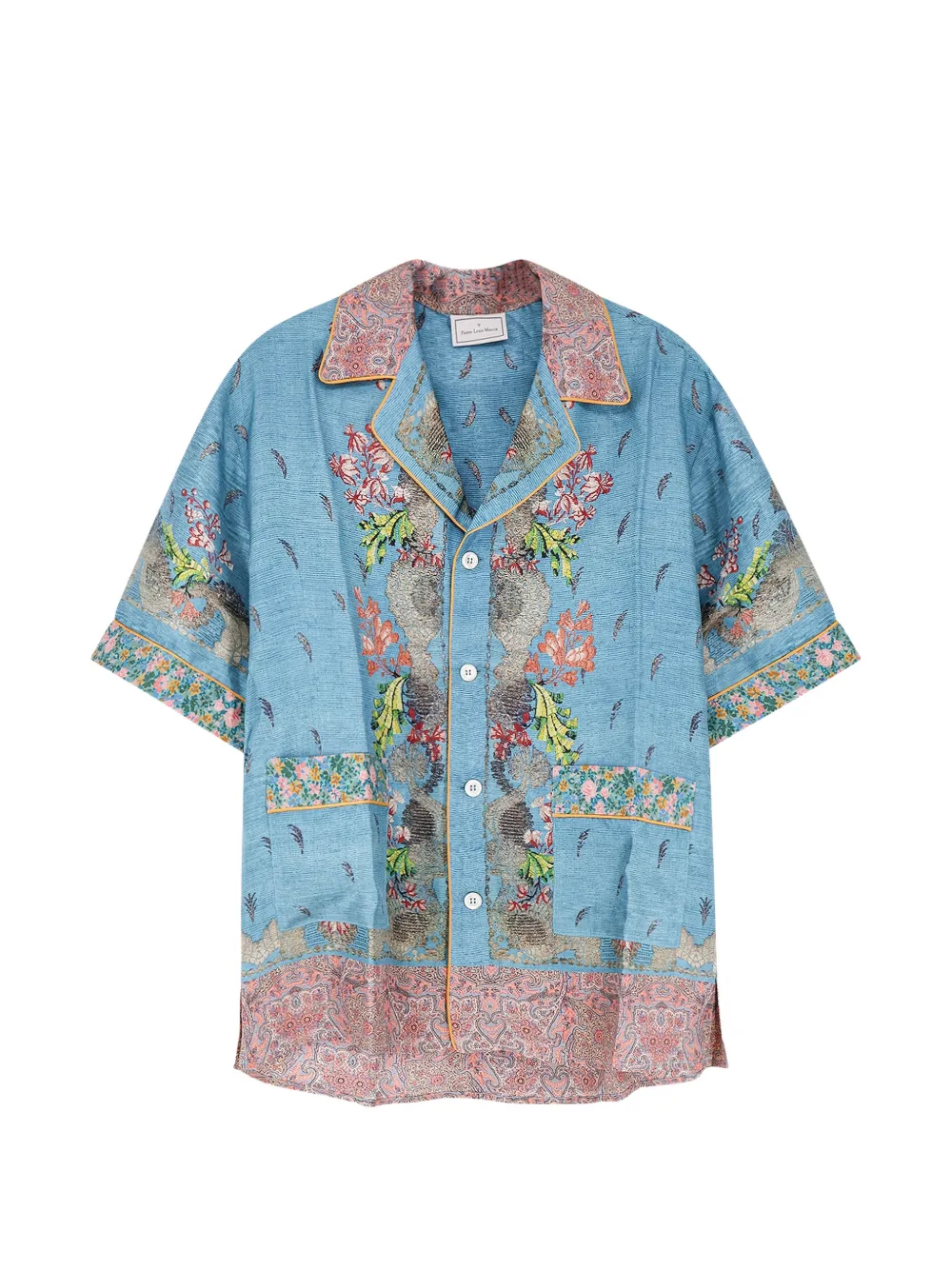 Pierre-Louis Mascia floral-print silk shirt - Blu