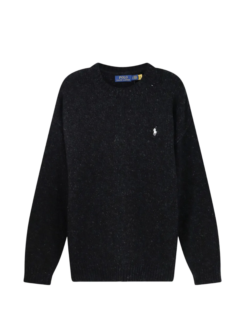 Polo Ralph Lauren logo-embroidered marl-knit sweater - Nero