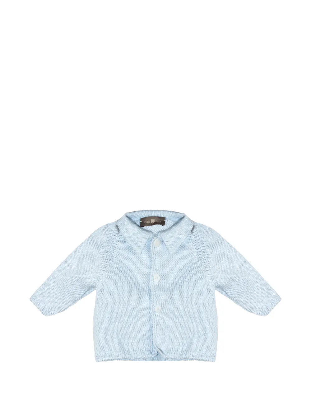 Little Bear cotton-knit cardigan - Blu