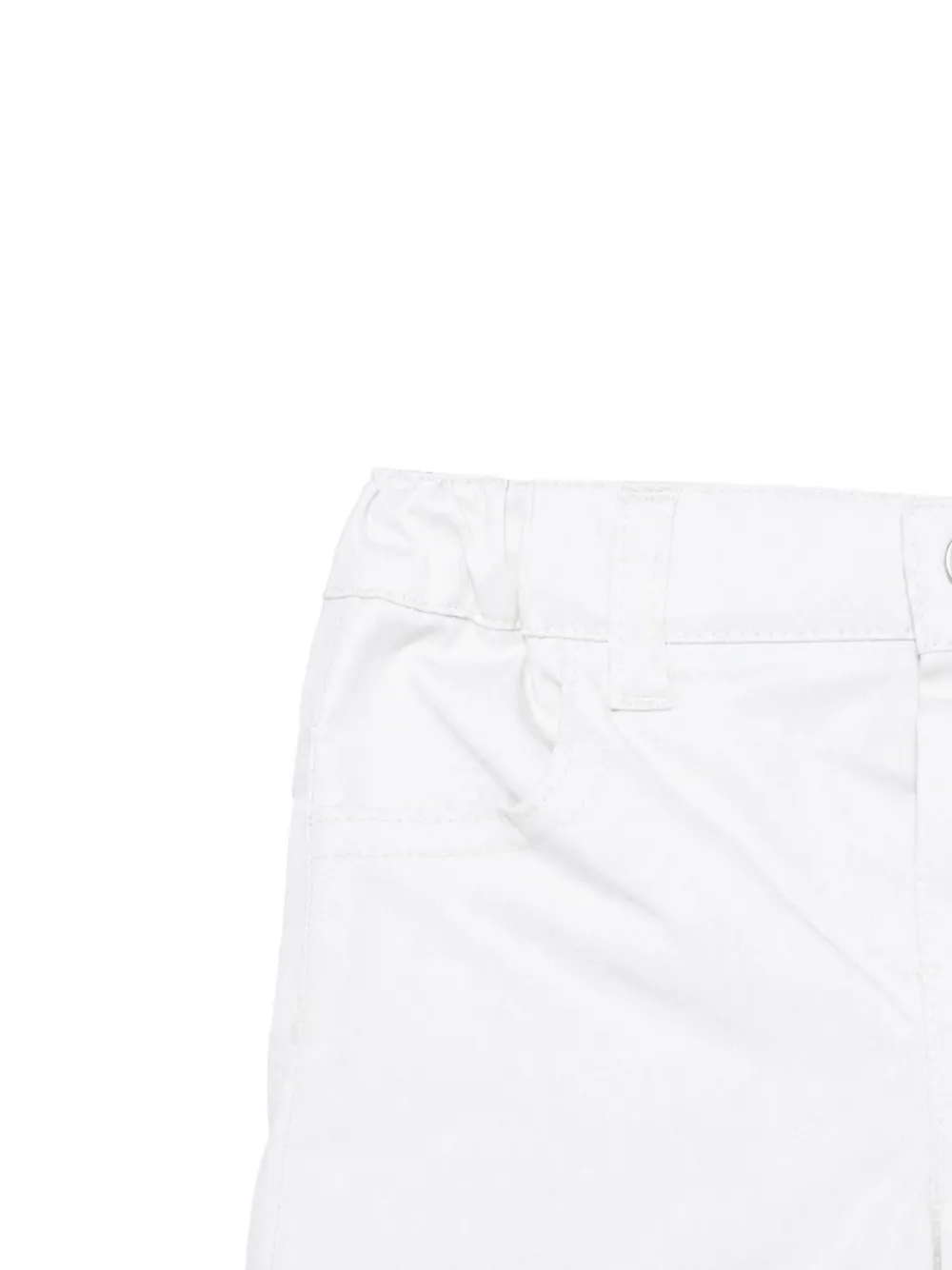  Fay Kids Logo-patch Elasticated-waist Shorts - Blanc 