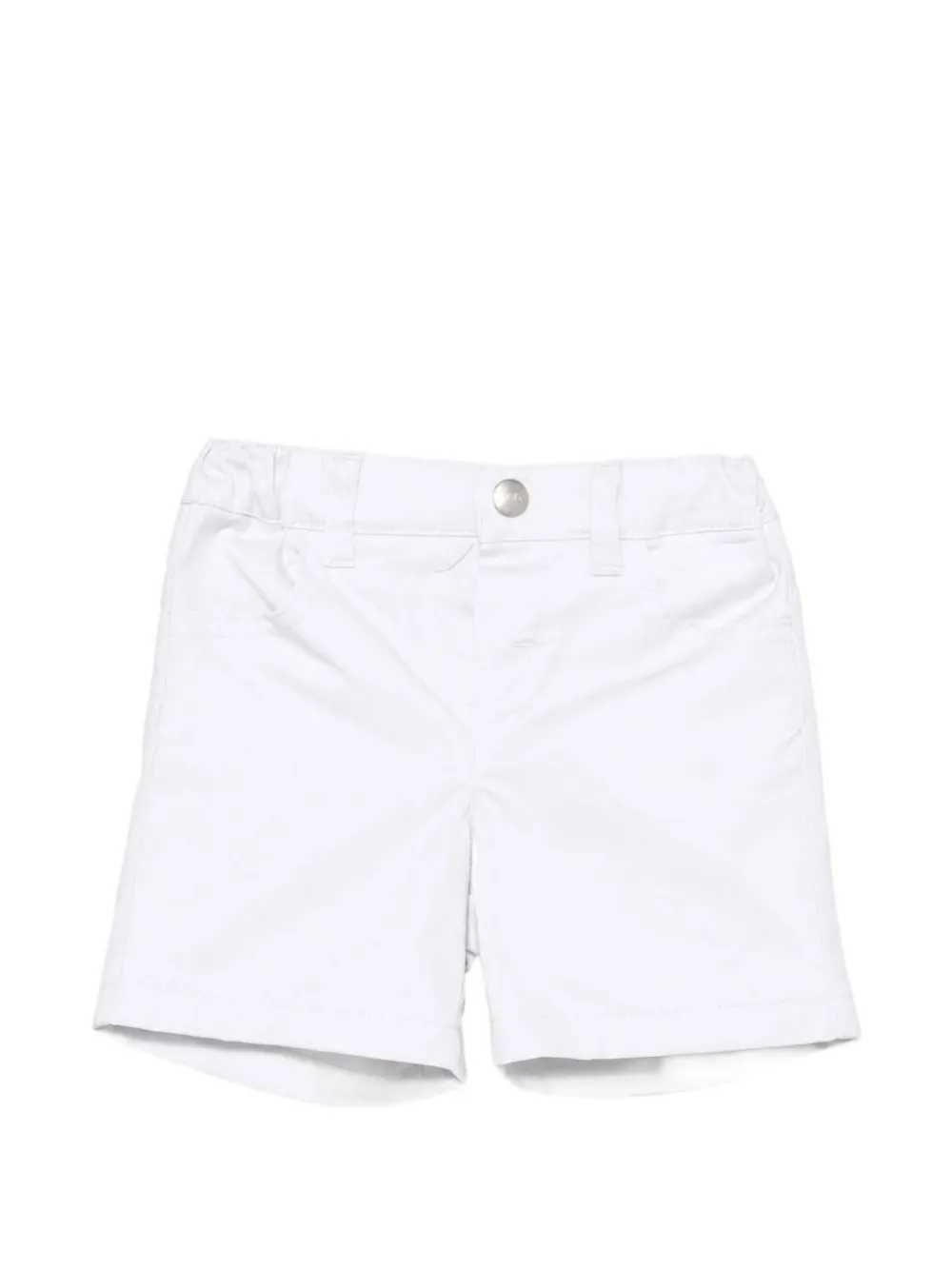 Fay Kids logo-patch elasticated-waist shorts - Bianco