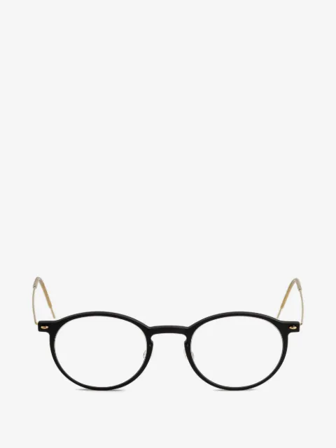 Lindberg round-frame titanium glasses