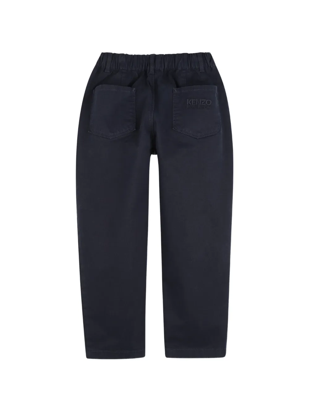 Kenzo Kids Elastische broek met geborduurd logo Blauw