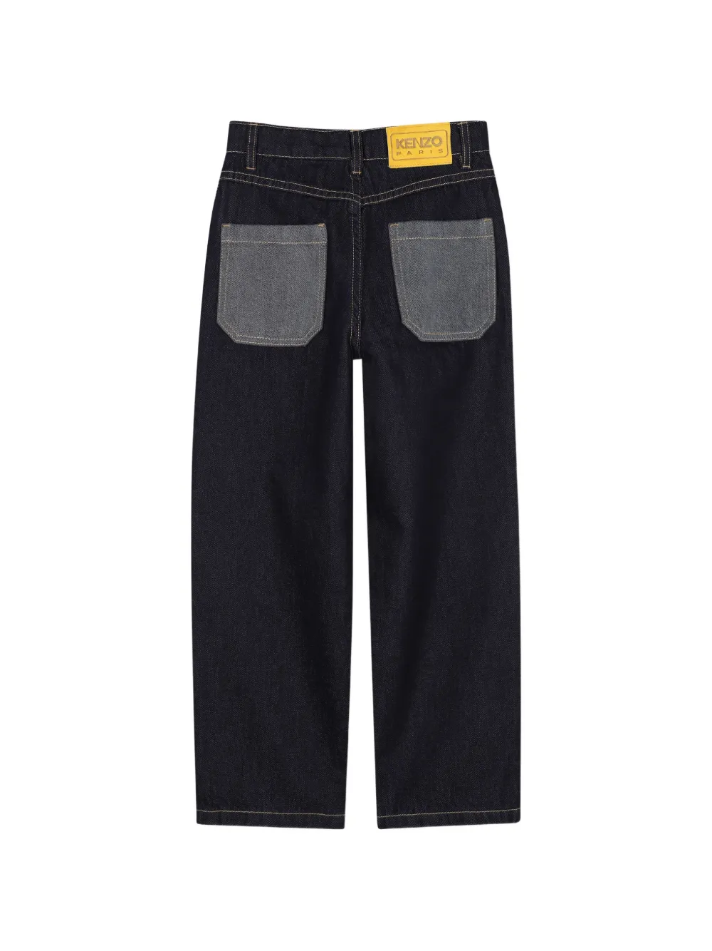 Kenzo Kids Jeans met contrasterende zak Blauw