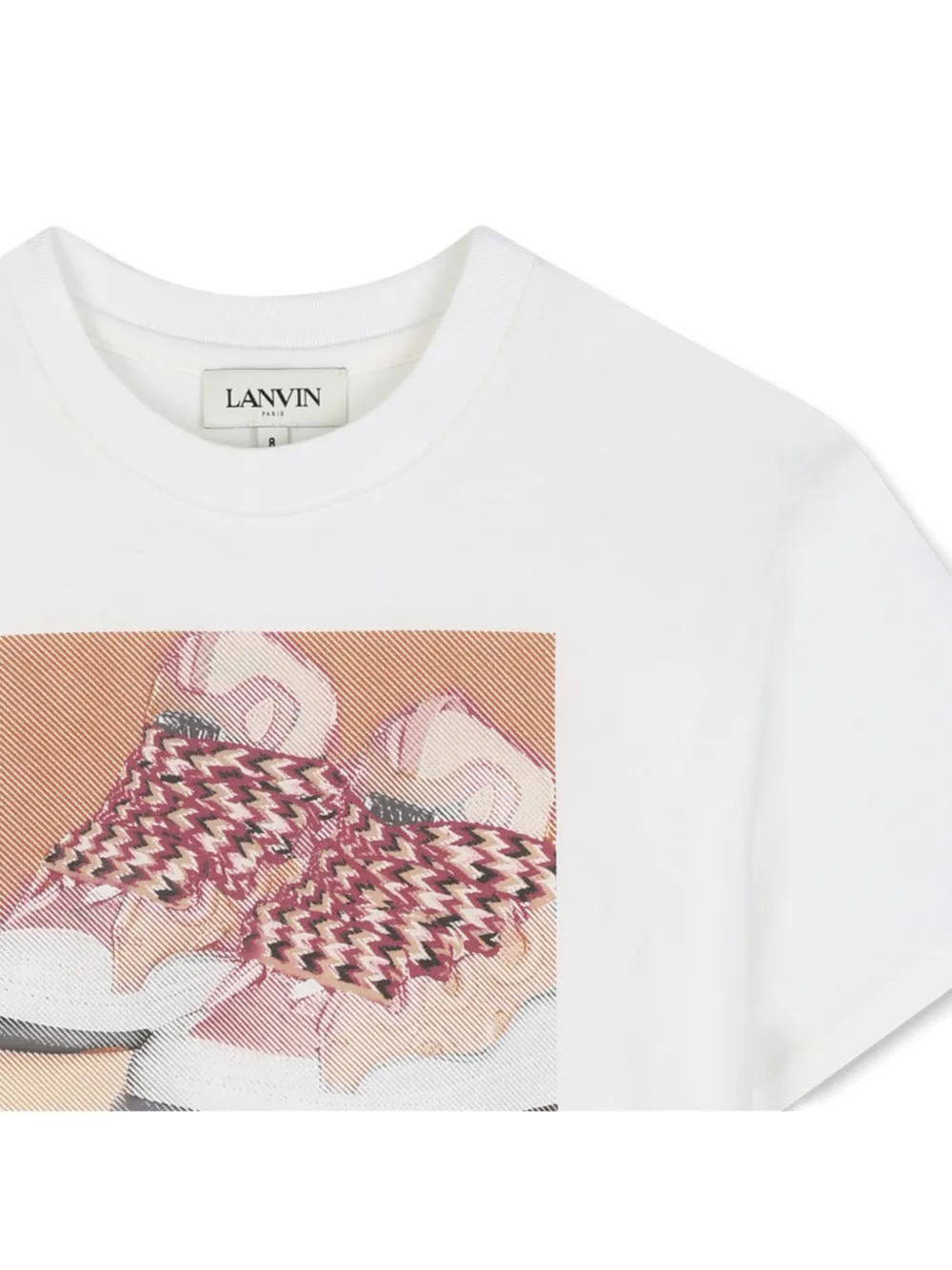 Lanvin Enfant T-shirt met grafische print Wit