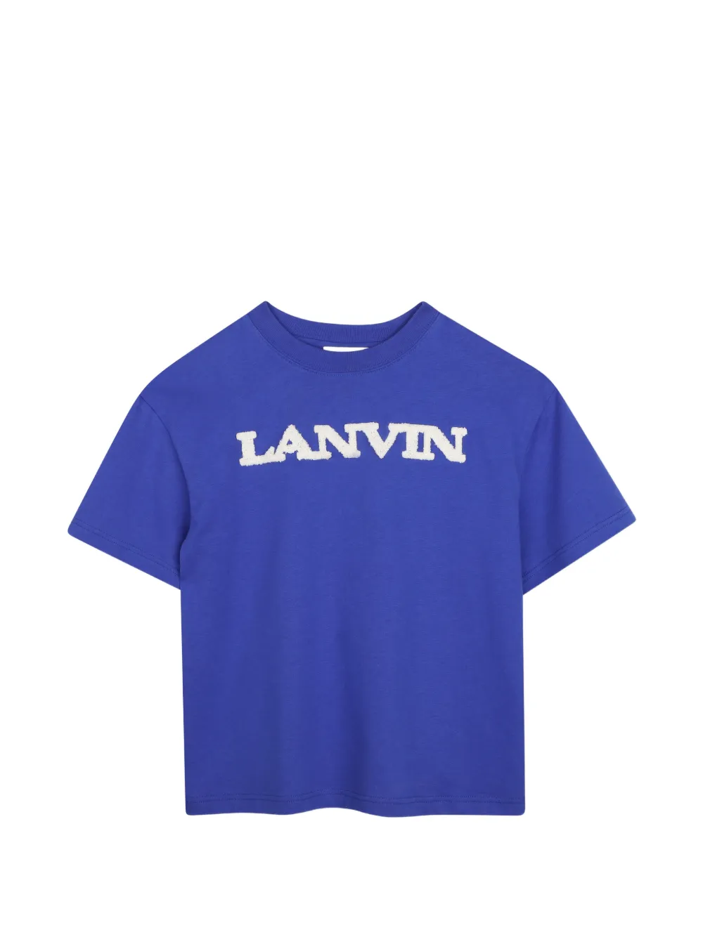 Lanvin Enfant logo-patch T-shirt - Blu