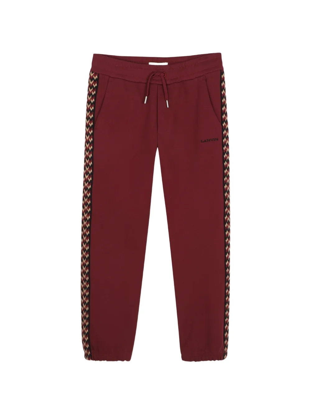 Lanvin Enfant Pantaloni sportivi con righe laterali - Rosso