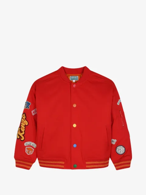 Kenzo Kids chamarra bomber con estampado gráfico