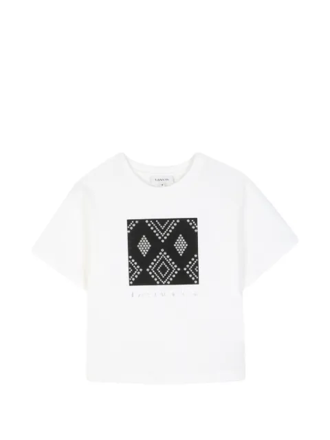 Lanvin Enfant embellished logo-print T-shirt