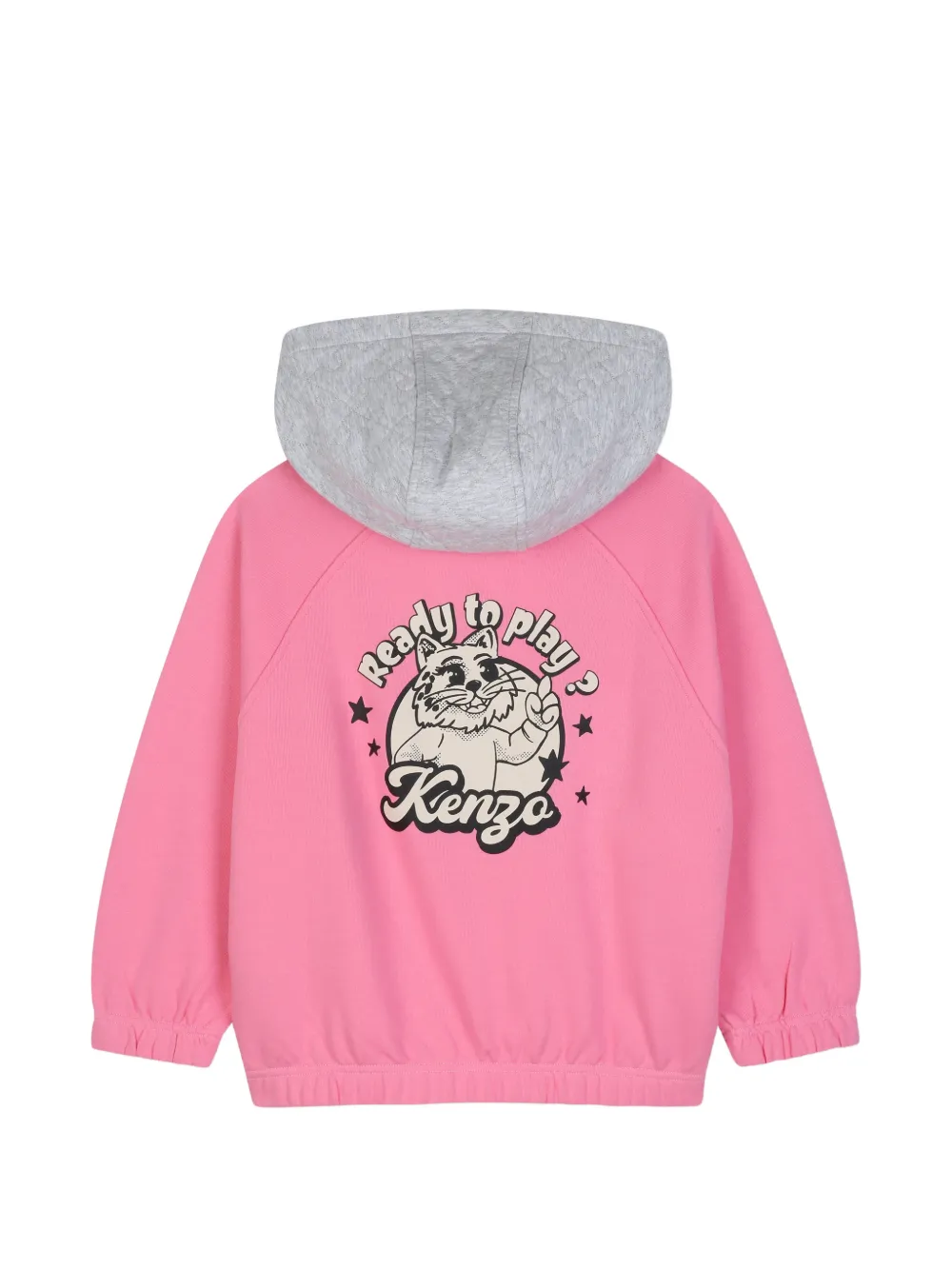 Kenzo Kids Hoodie met grafische print Roze