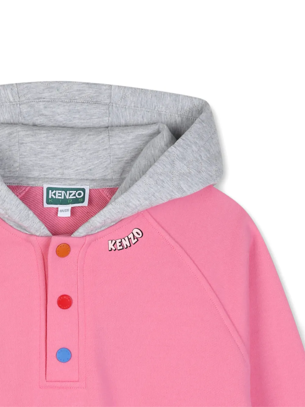 Kenzo Kids Hoodie met grafische print Roze