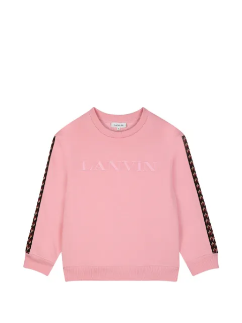 Lanvin Enfant sudadera con logo bordado