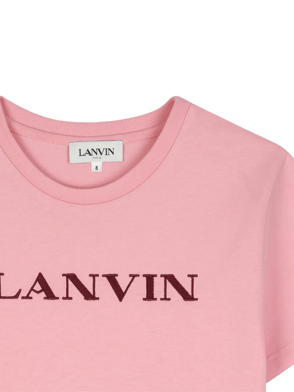 Lanvin Enfant T-shirt met geborduurd logo Roze