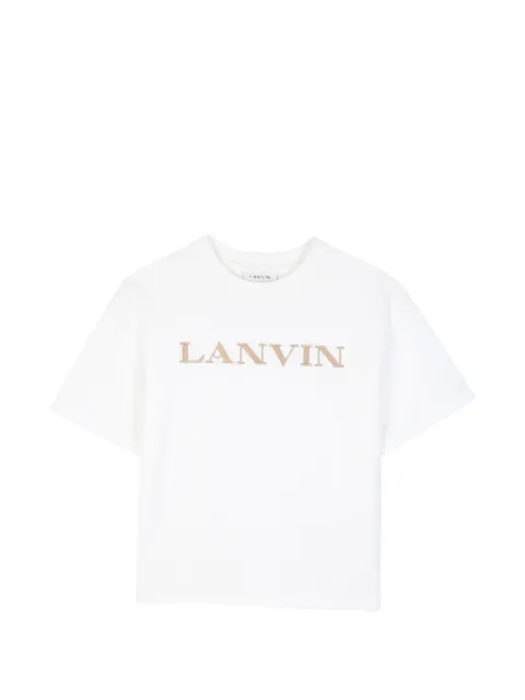 Lanvin Enfant logo-embroidered T-shirt