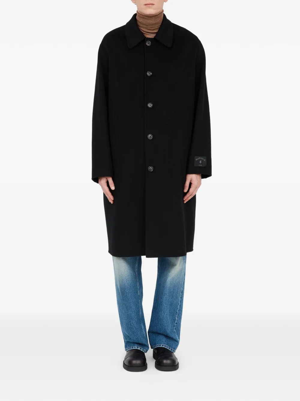 MM6 Maison Margiela Wollen jas Zwart