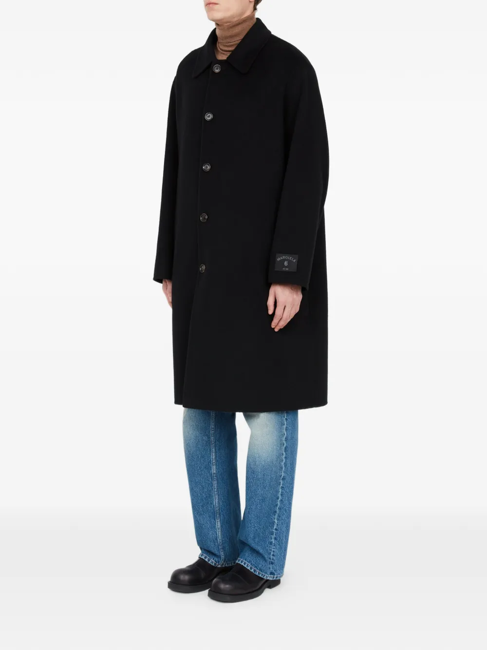 MM6 Maison Margiela Wollen jas Zwart
