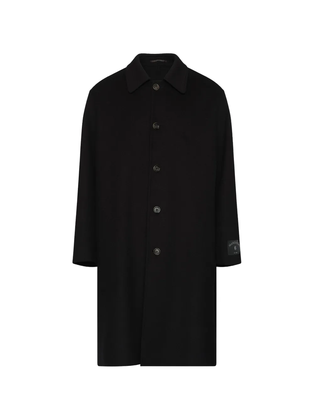 MM6 Maison Margiela double-faced wool coat - Black