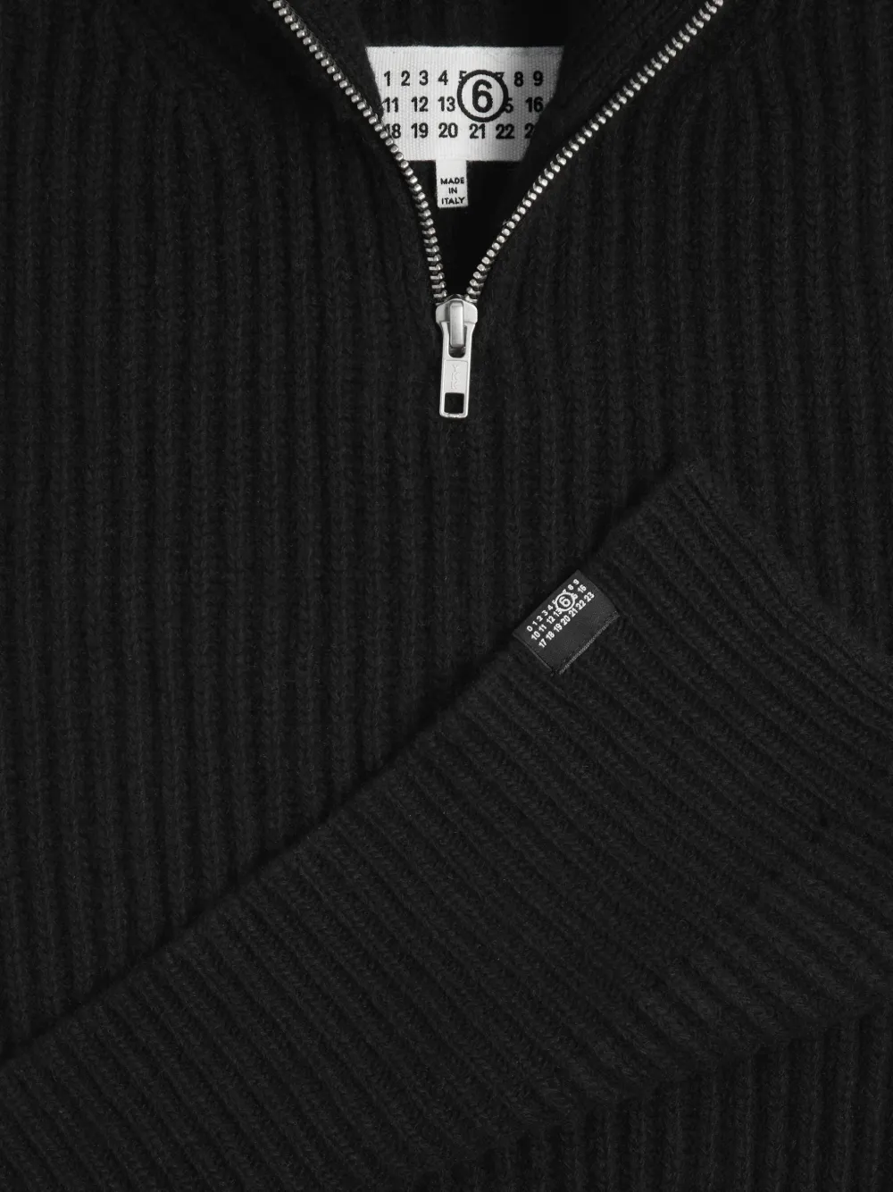 MM6 Maison Margiela Spencer van wolmix Zwart