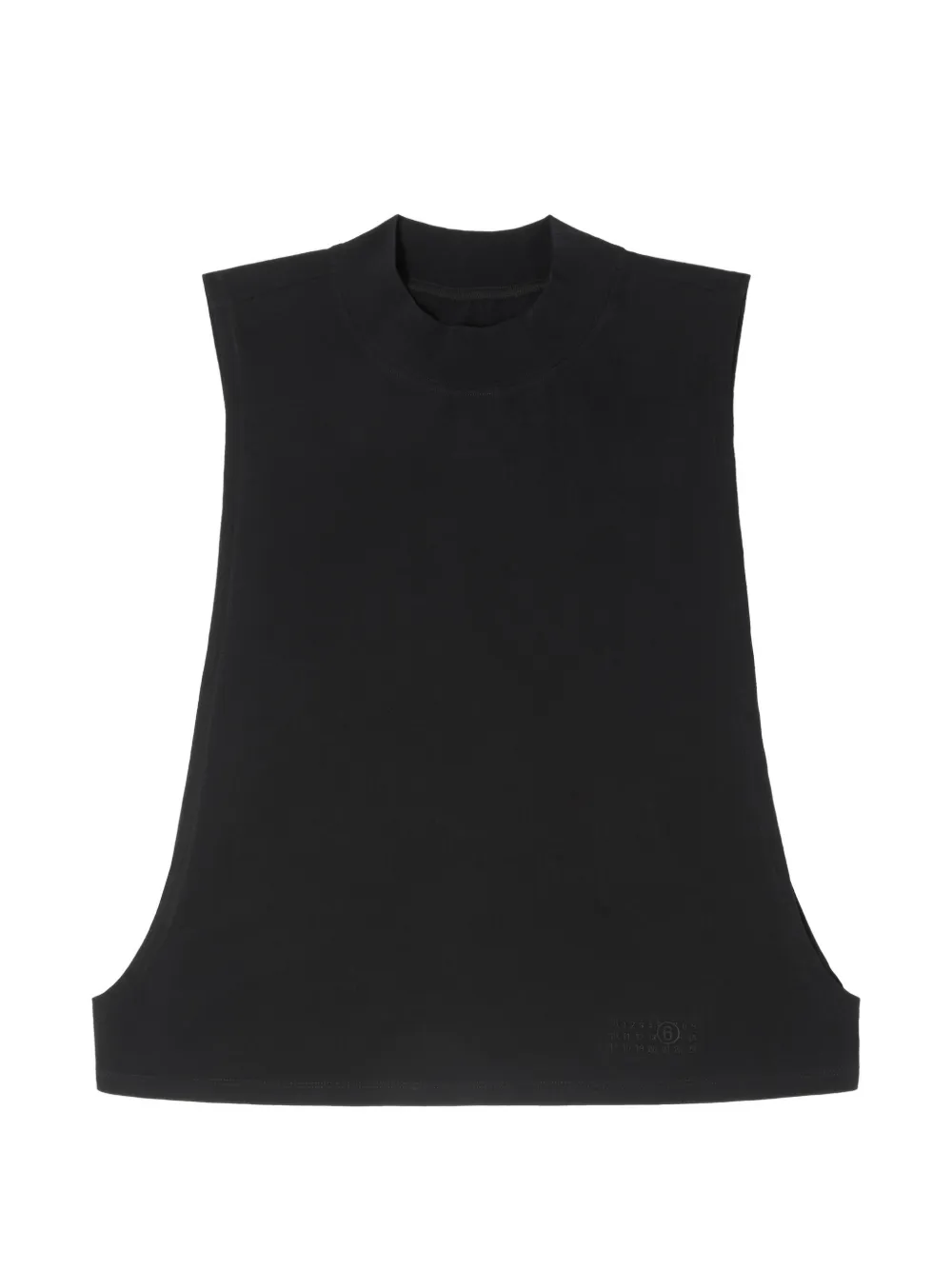 MM6 Maison Margiela cotton jersey sleeveless top - Schwarz