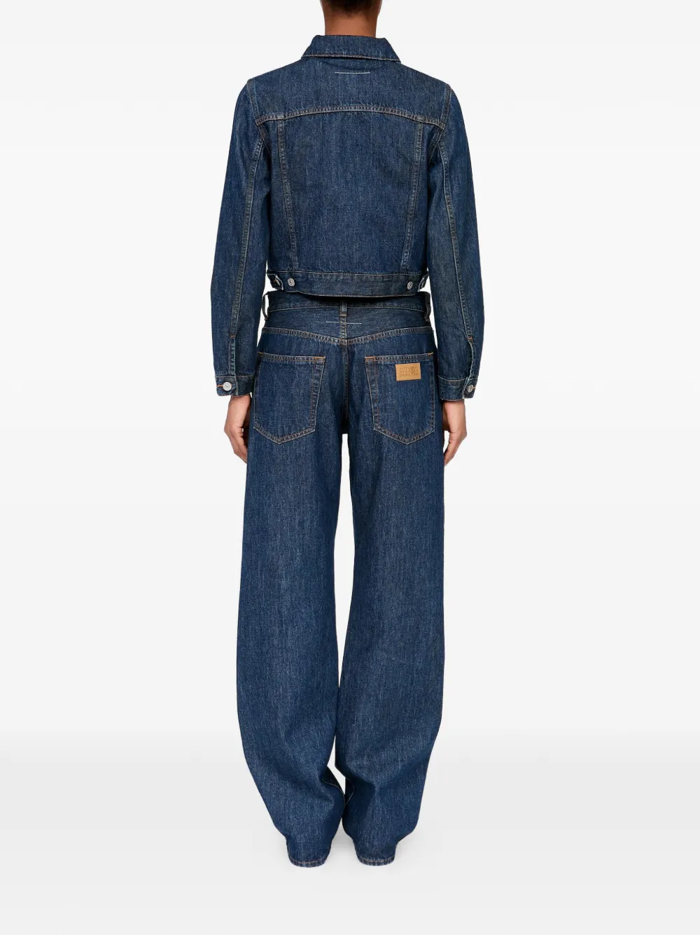 MM6 Maison Margiela Cropped denim jack Blauw