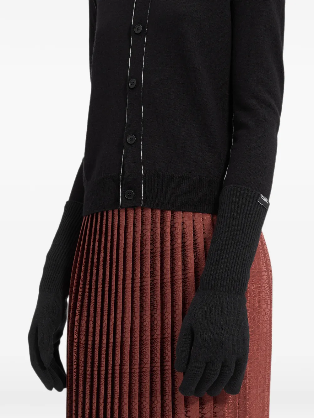 MM6 Maison Margiela Wollen handschoenen Zwart