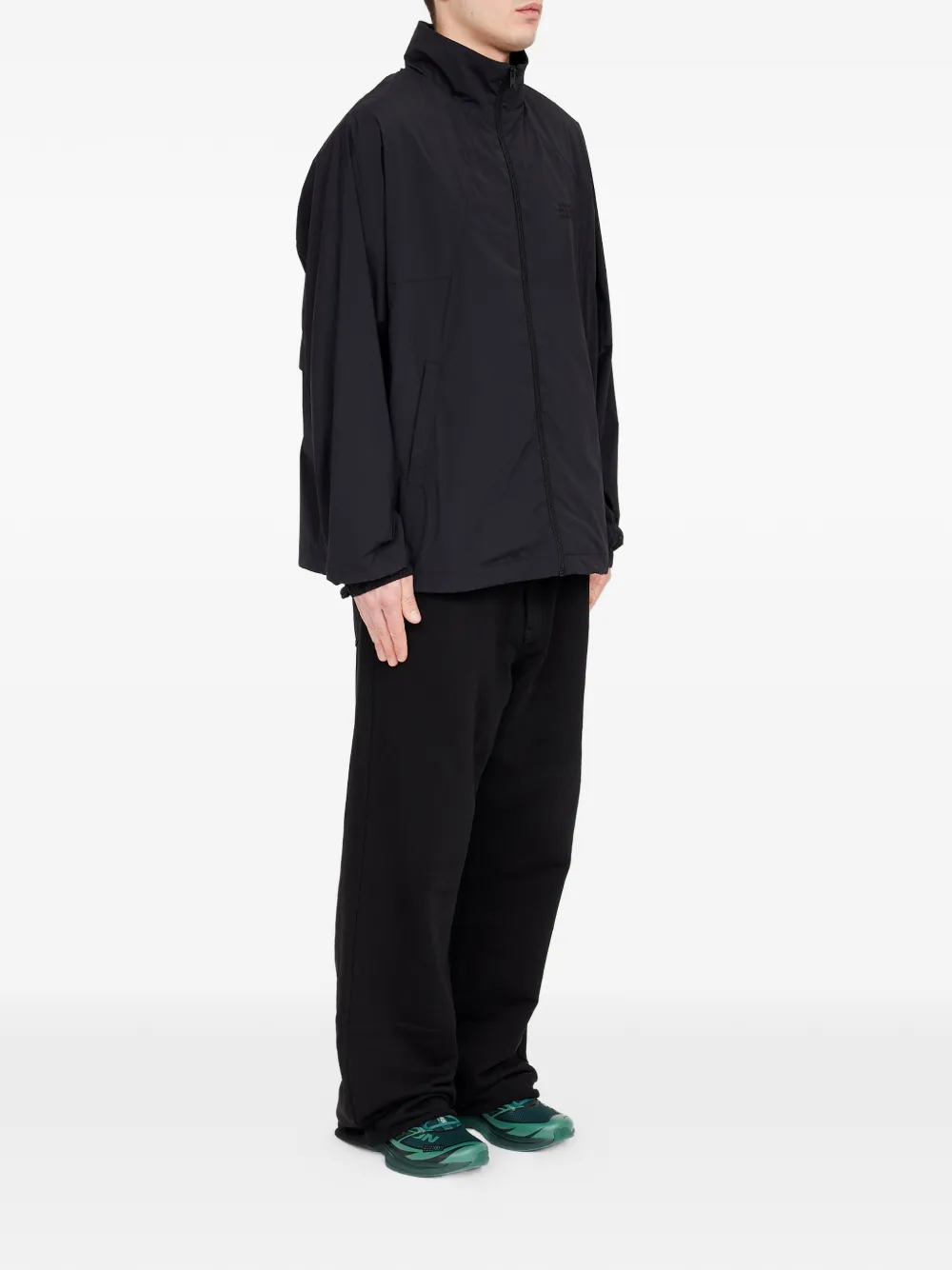 MM6 Maison Margiela Nylon jack met rits Zwart