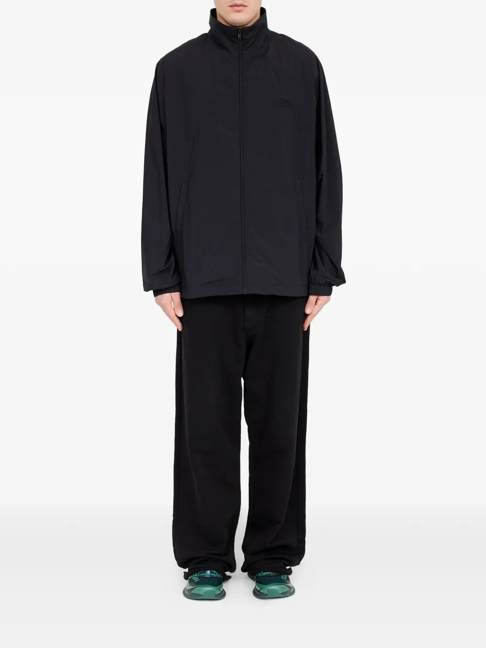 MM6 Maison Margiela Nylon jack met rits Zwart