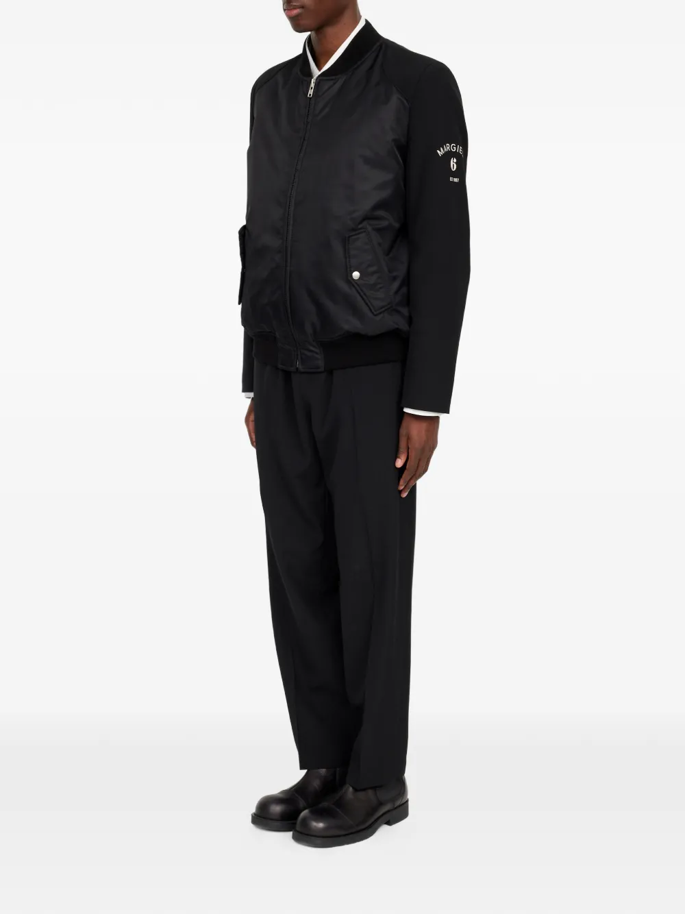 MM6 Maison Margiela Bomberjack met mannequin Zwart
