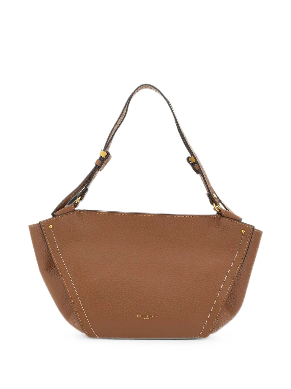 GIANNI CHIARINI medium Bloom grain-leather shoulder bag - Marrone