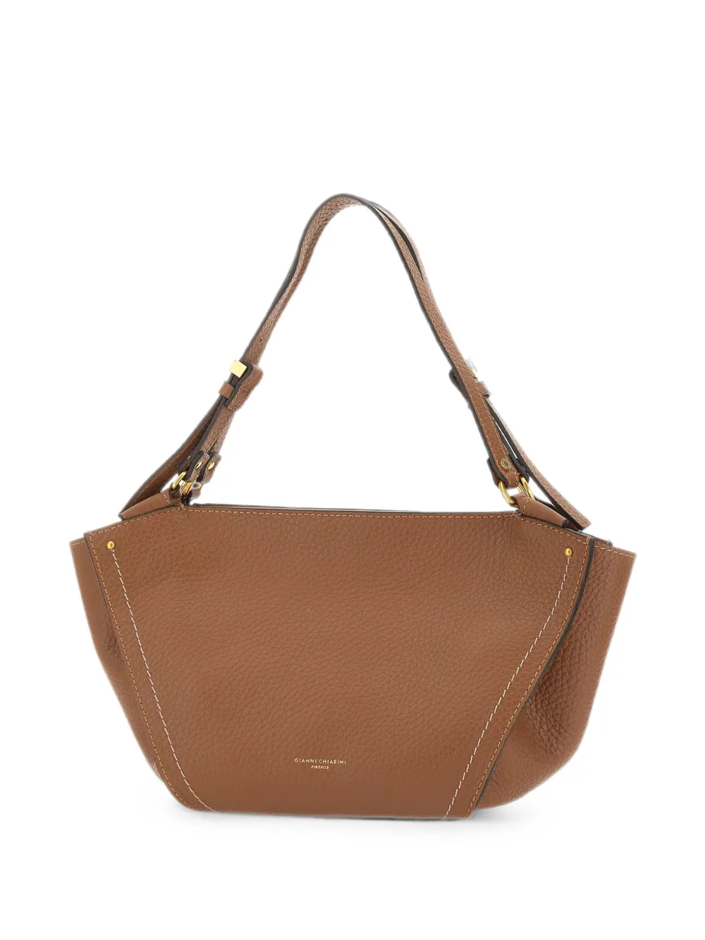 GIANNI CHIARINI Medium Bloom leren schoudertas Bruin
