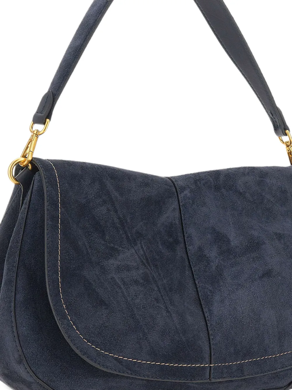 GIANNI CHIARINI Grote Helena ronde suède shopper Blauw