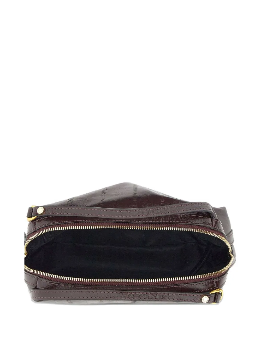 GIANNI CHIARINI Alifa leren shopper met gestreept effect Bruin