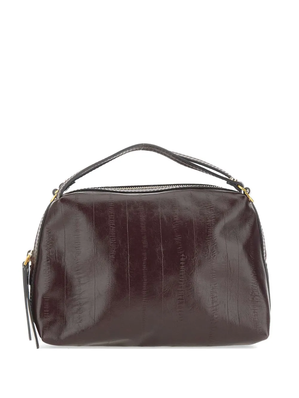 GIANNI CHIARINI Alifa striped-effect leather tote bag - Marrone