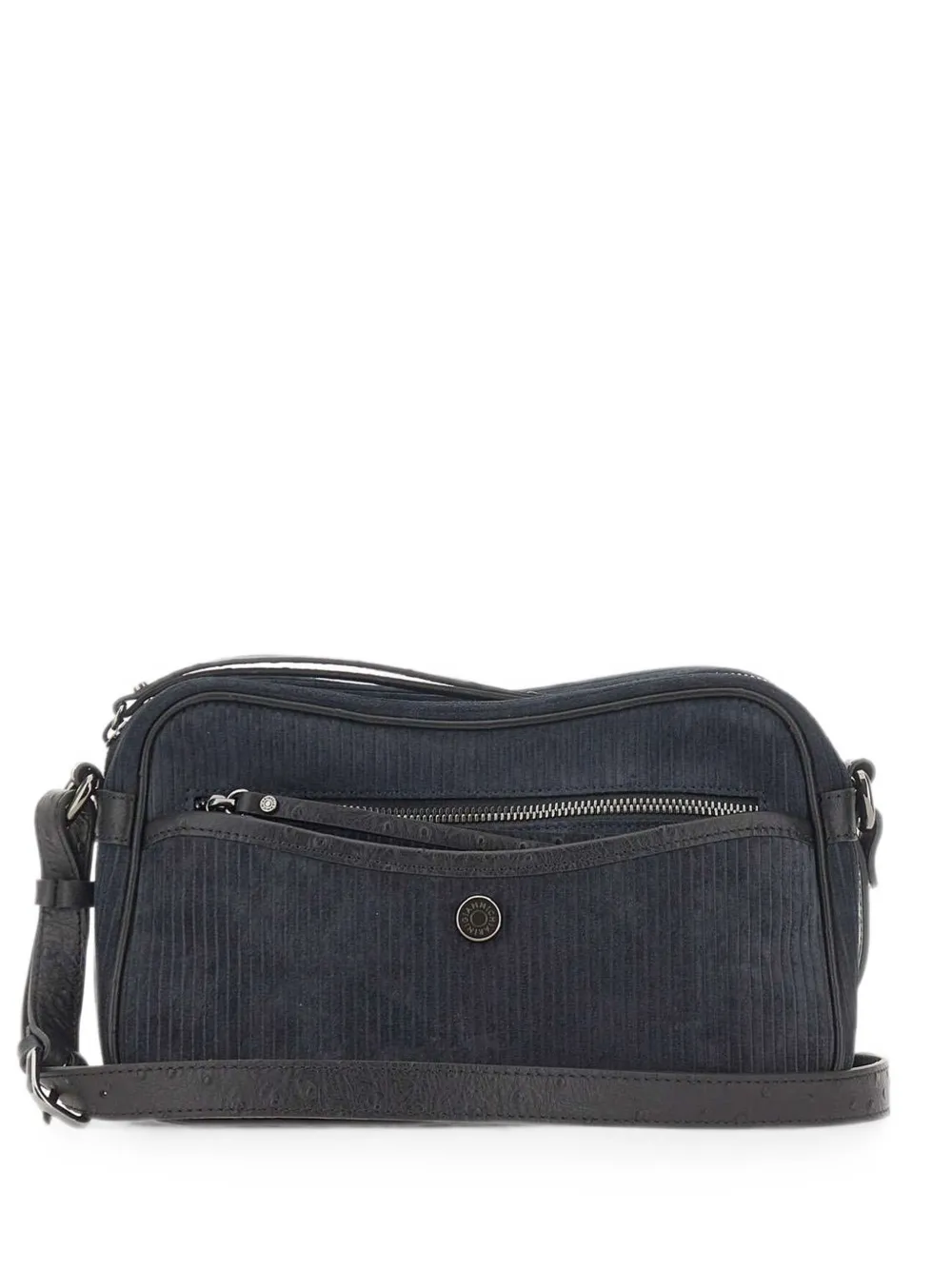 GIANNI CHIARINI Cora ribbed suede shoulder bag - Blu