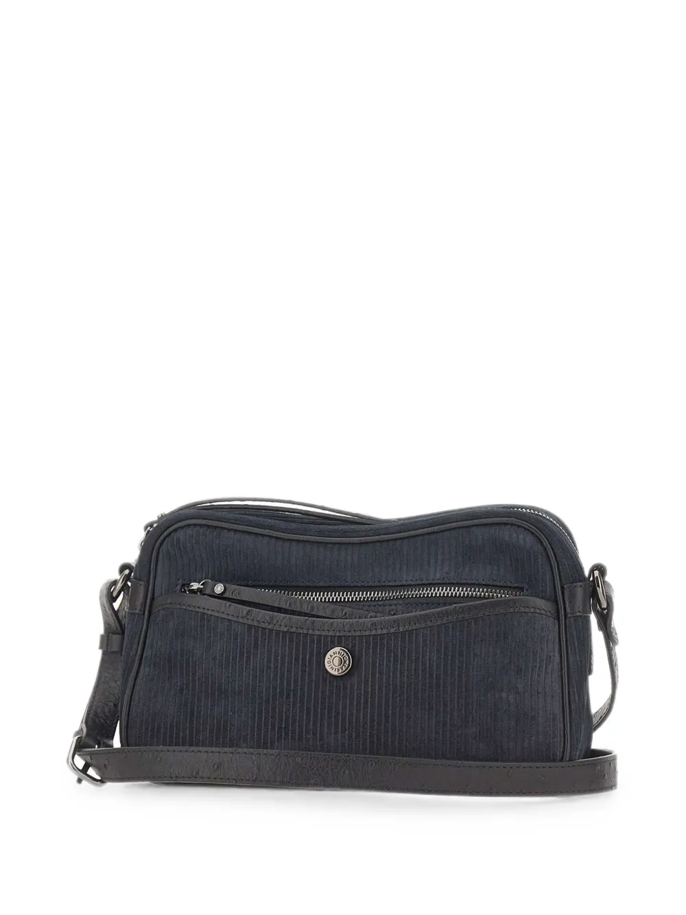 GIANNI CHIARINI Cora geribbelde suède schoudertas Blauw