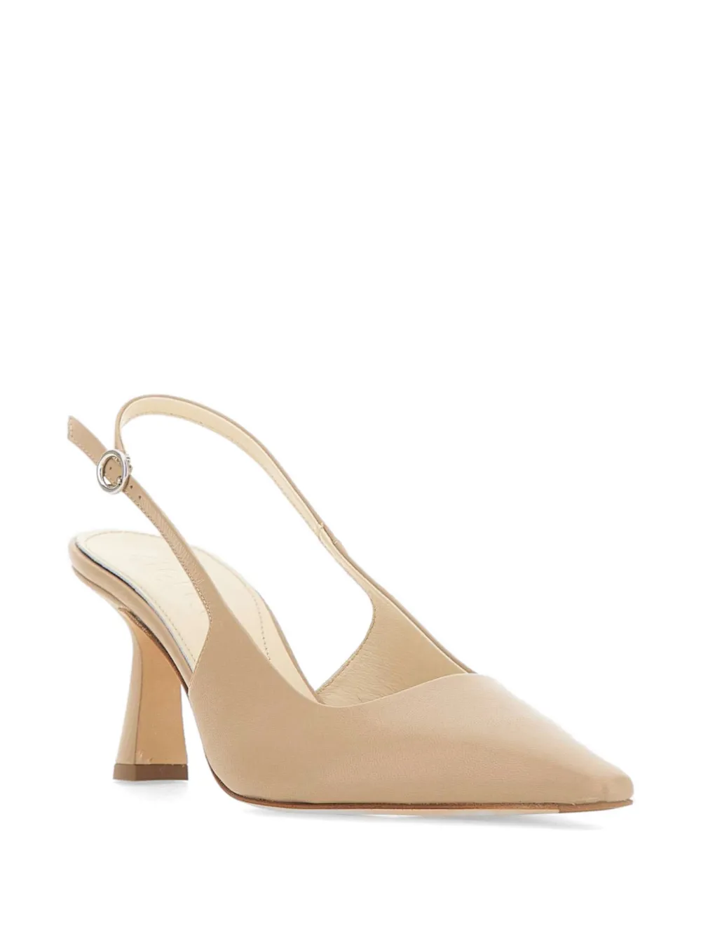 Aeyde Fernanda leather slingback heeled pumps Beige