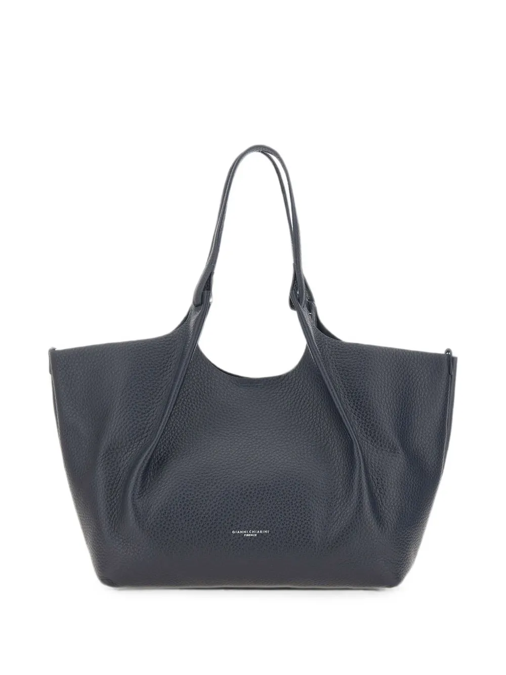 GIANNI CHIARINI Dua hammered leather shoulder bag - Blu