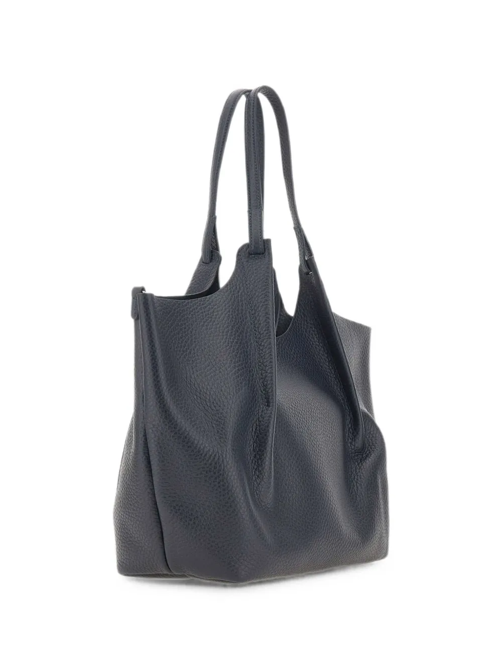 GIANNI CHIARINI Dua hammered leren schoudertas Blauw
