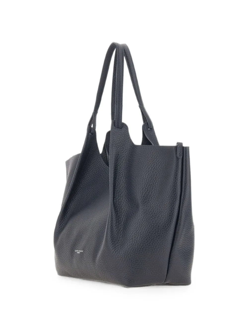 GIANNI CHIARINI Dua hammered leren schoudertas Blauw
